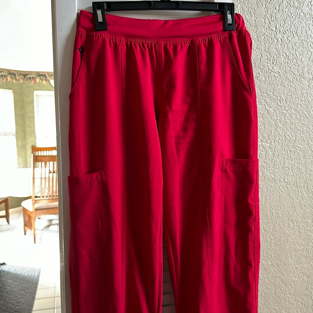 Med Couture Red Scrub bottoms in size small